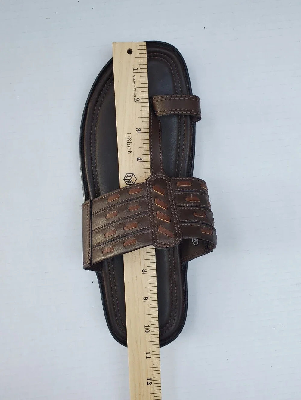 LAZARD by Khadim's Mens UK 8 US 9 Brown Kolhapuri Sandals Toe Loop India Casual